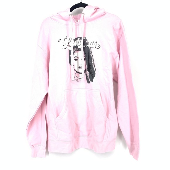 Johnny Ross Sweatshirt Unisex M Barbra Lady Like Pullover Hoodie Pink NWOT - Picture 1 of 6